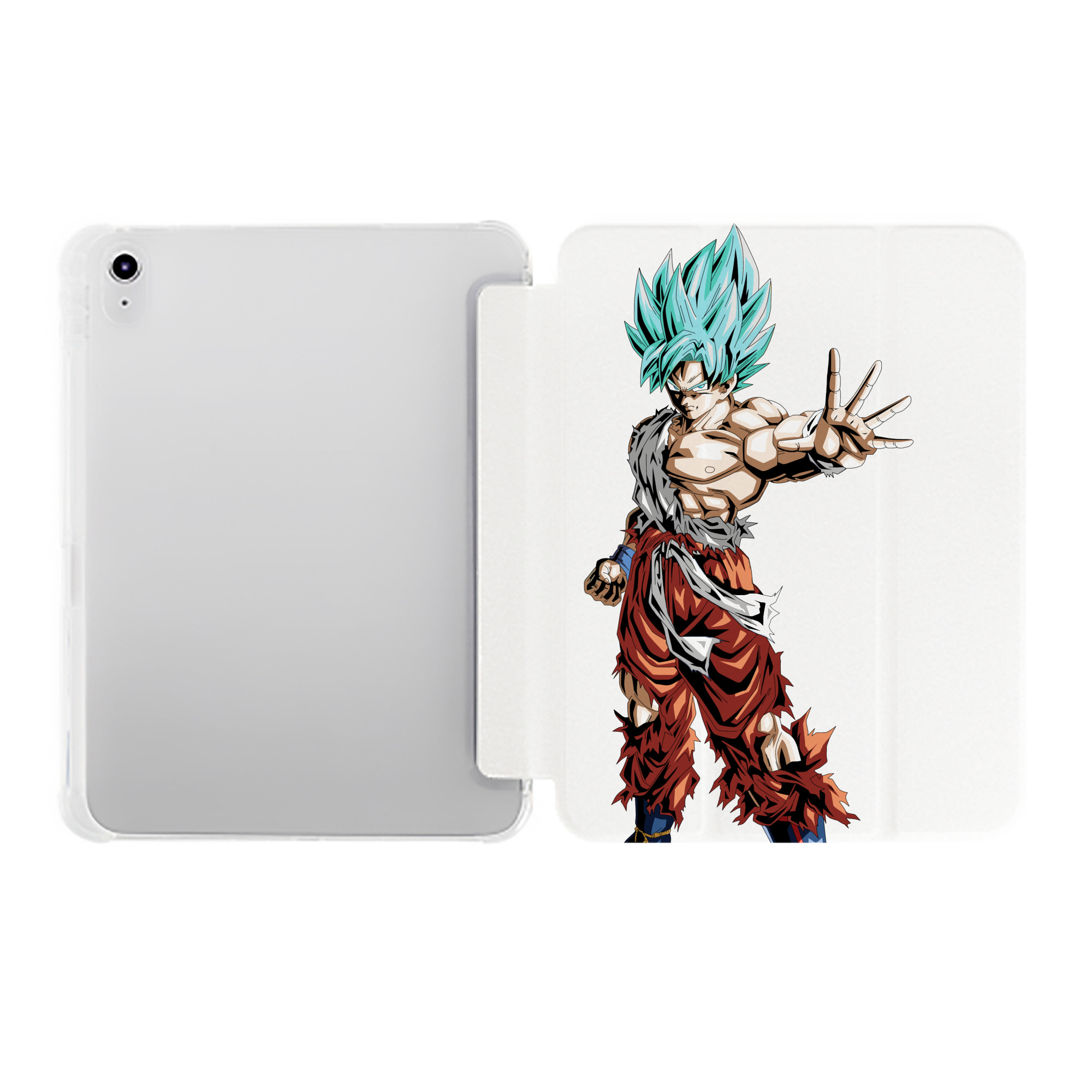 （画像用） ドラゴンボール 孫悟空（そん ごくう）Son Goku カカロット DRAGON BALL Kakarotto IPad ケース ペン収納付き 三つ折りスタンド PUレザー×シリコン 対応機種9.5/10.5/10.9インチ